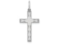 FJC Finejewelers 14k White Gold Laser Designed Cross Charm