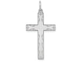 FJC Finejewelers 14k White Gold Laser Designed Cross Charm
