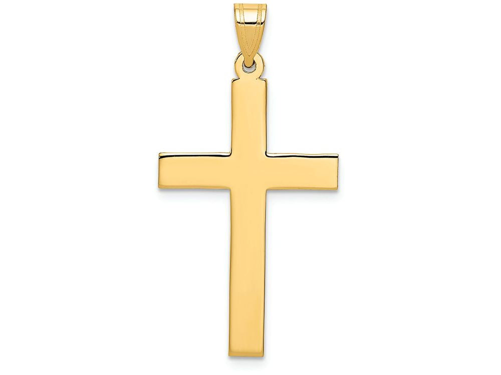 FJC Finejewelers 14k Yellow Gold Sand Blasted Cross Charm
