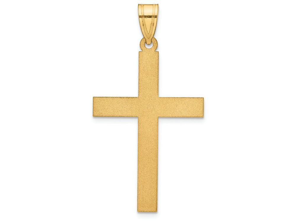 FJC Finejewelers 14k Yellow Gold Sand Blasted Cross Charm