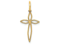 FJC Finejewelers 14k Yellow Gold Laser Designed Cross Charm