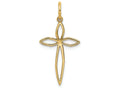 FJC Finejewelers 14k Yellow Gold Laser Designed Cross Charm