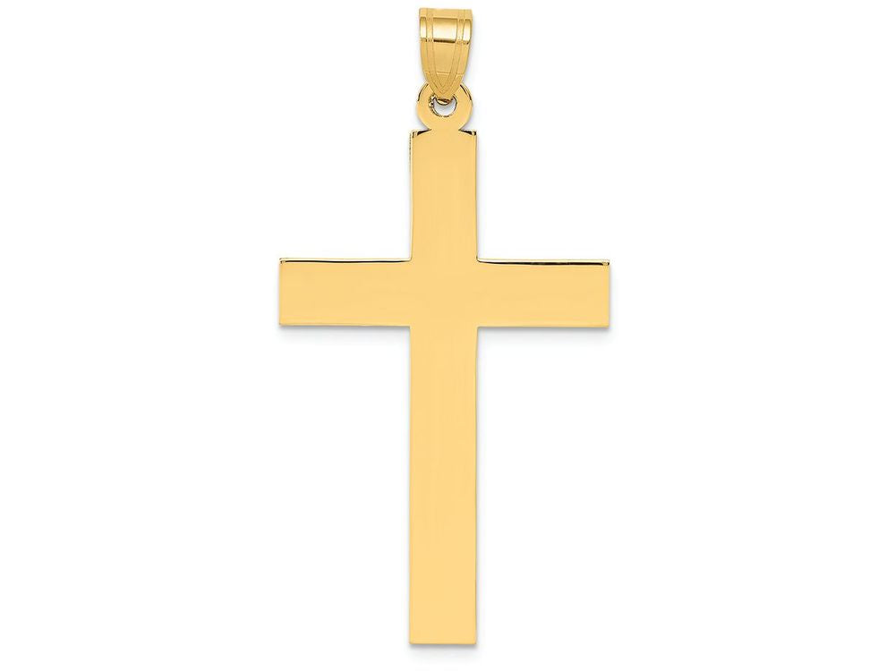 FJC Finejewelers 14k Yellow Gold Sand Blasted Cross Charm