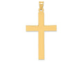 FJC Finejewelers 14k Yellow Gold Satin Cross Charm 25 x 50mm