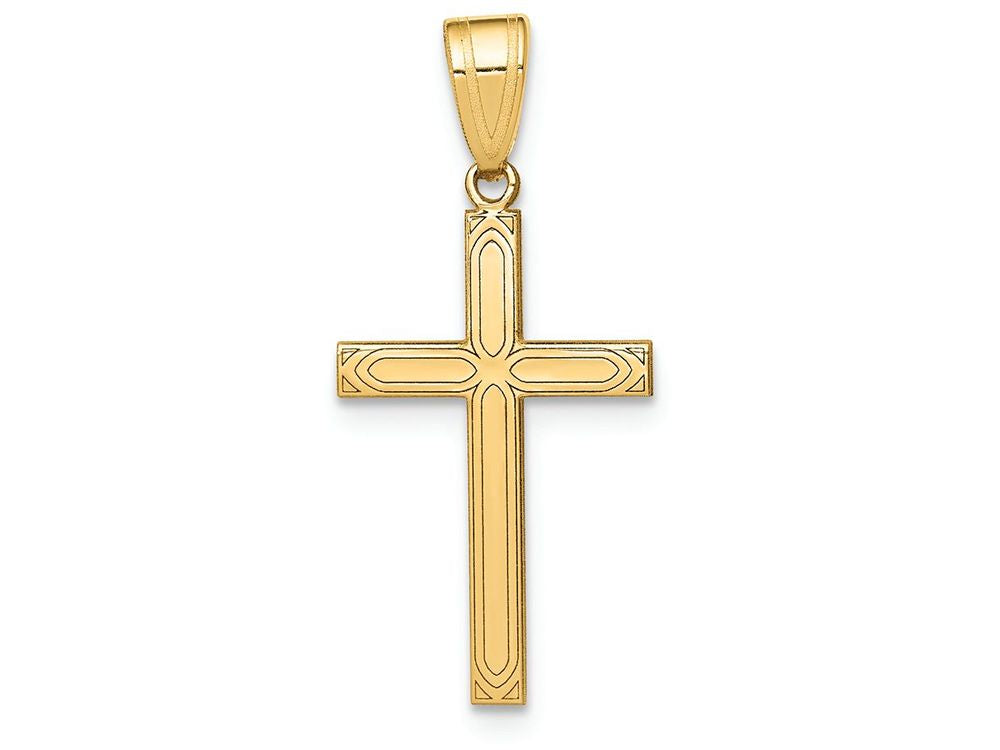 FJC Finejewelers 14k Yellow Gold Solid Cross Charm