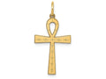 FJC Finejewelers 14k Yellow Gold Laser Designed Ankh Cross Charm