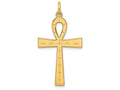 FJC Finejewelers 14k Yellow Gold Laser Designed Ankh Cross Charm