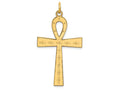 FJC Finejewelers 14k Yellow Gold Laser Designed Ankh Cross Charm 22 x 39mm