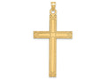 FJC Finejewelers 14k Yellow Gold Solid Cross Charm 25 x 49mm