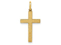 FJC Finejewelers 14k Yellow Gold Laser Designed Cross Charm