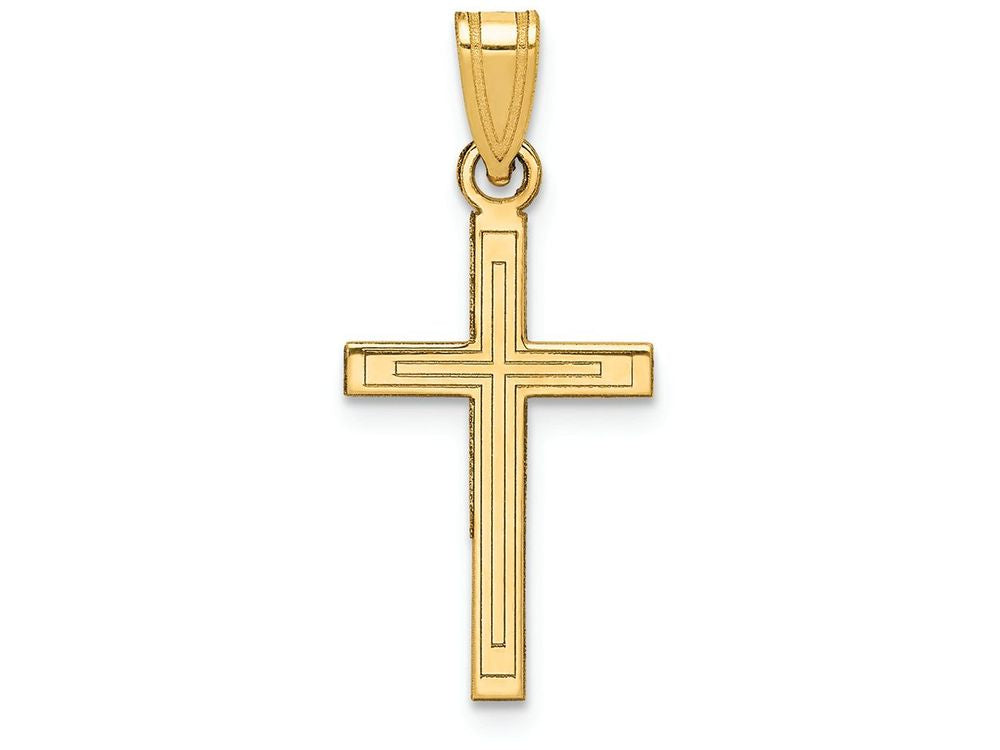 FJC Finejewelers 14k Yellow Gold Solid Cross Charm