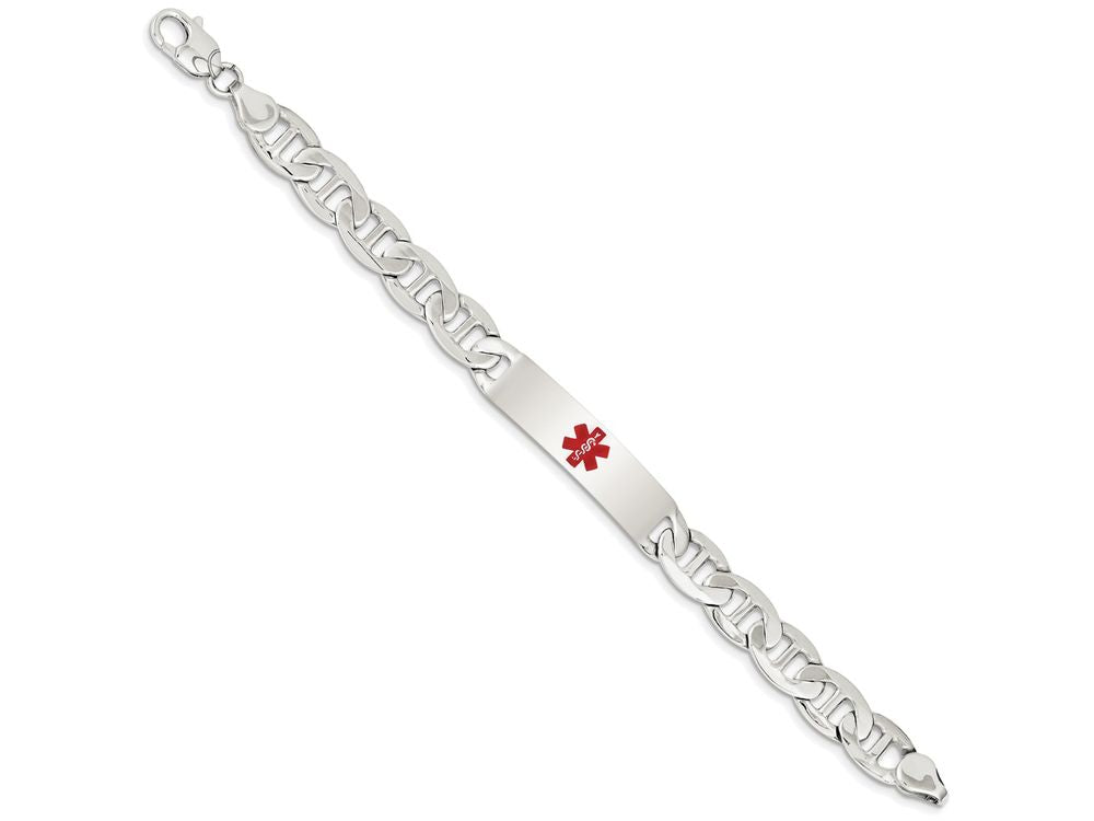 FJC Finejewelers Sterling Silver Polished Medical Anchor Link Id Bracelet