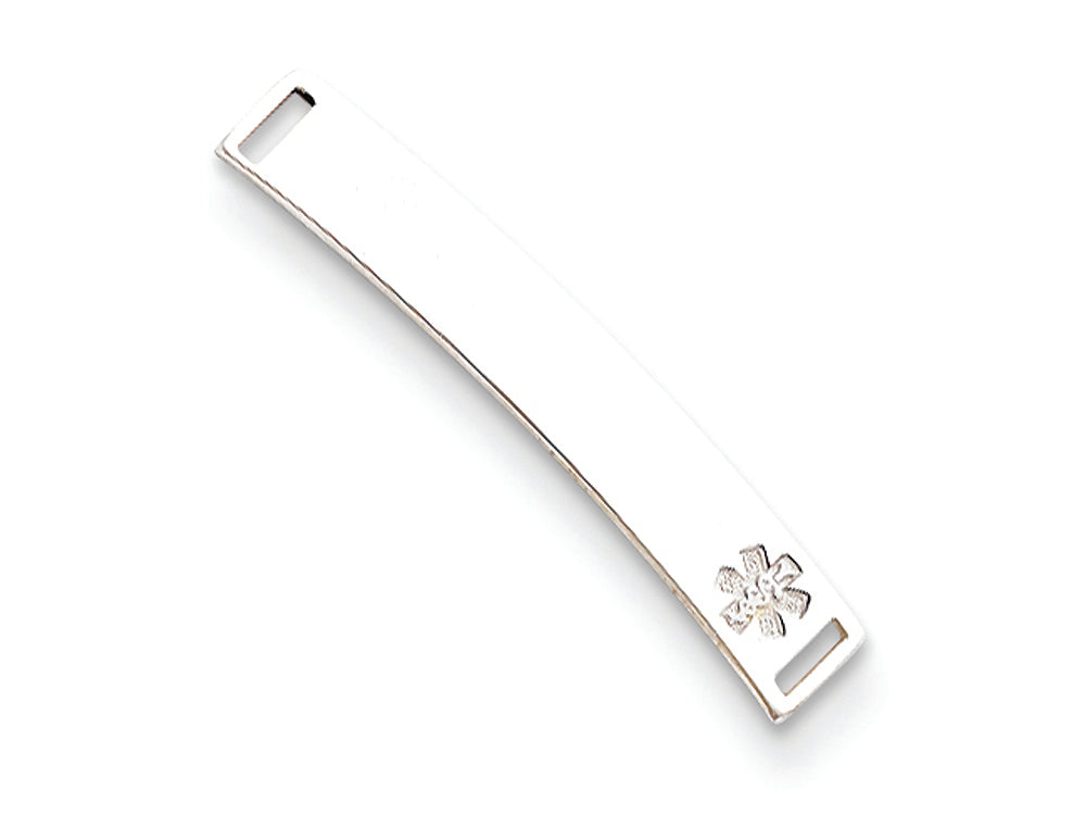 FJC Finejewelers Sterling Silver Non-enameled Medical Id Plate