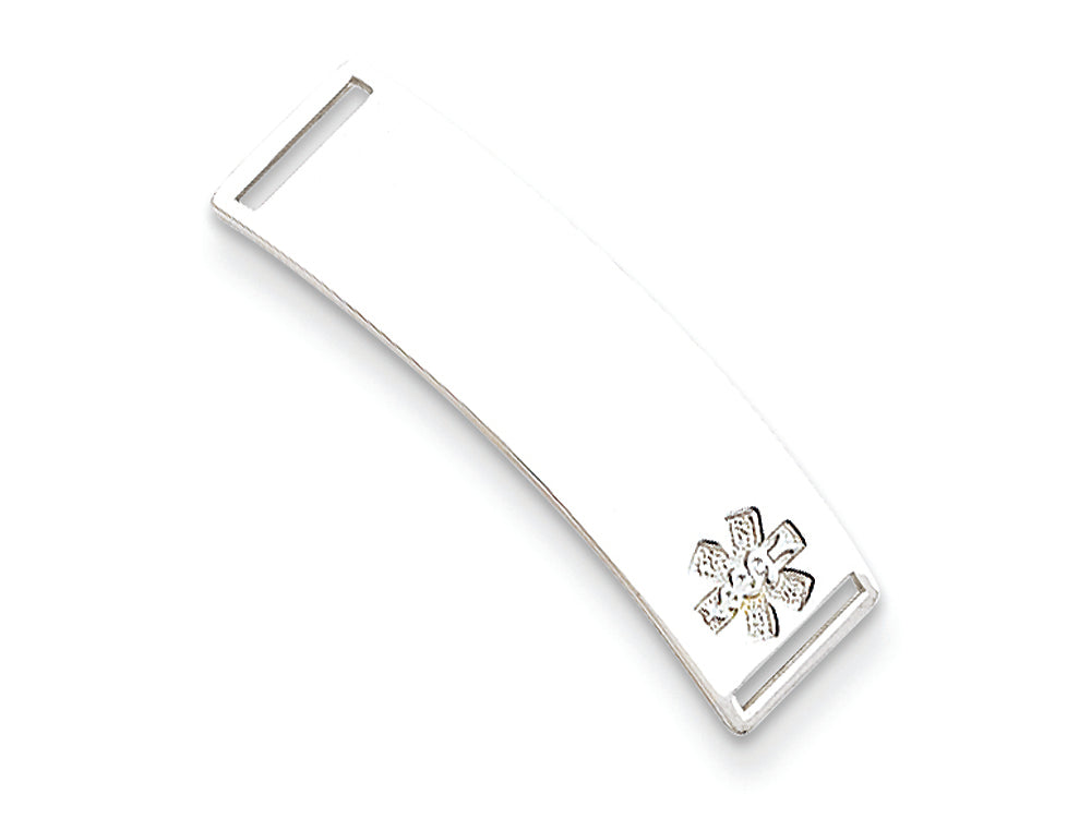 FJC Finejewelers Sterling Silver Non-enameled Medical Id Plate