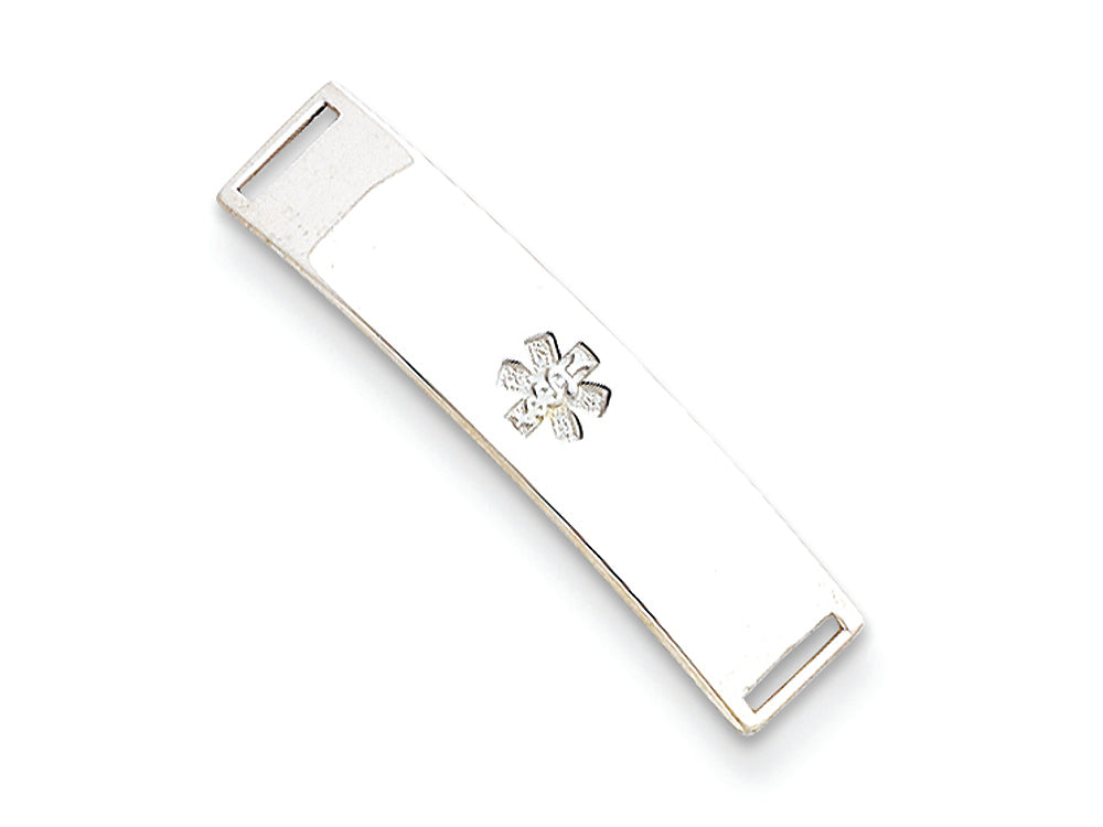 FJC Finejewelers Sterling Silver Non-enameled Medical Id Plate Tag