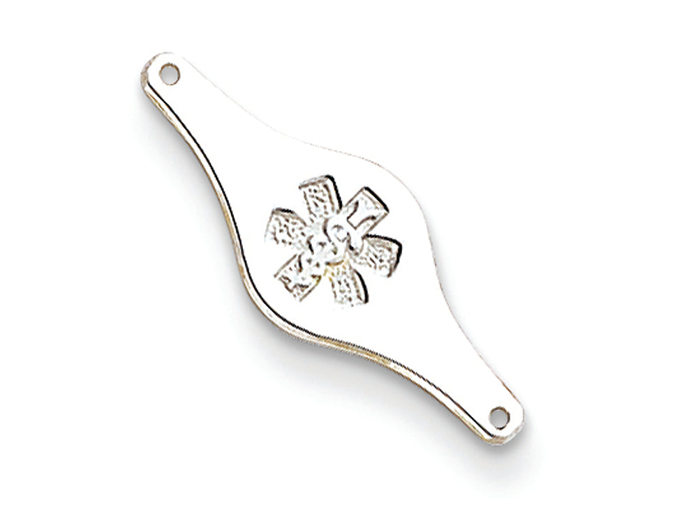FJC Finejewelers Sterling Silver Non-enameled Medical Id Plate Tag