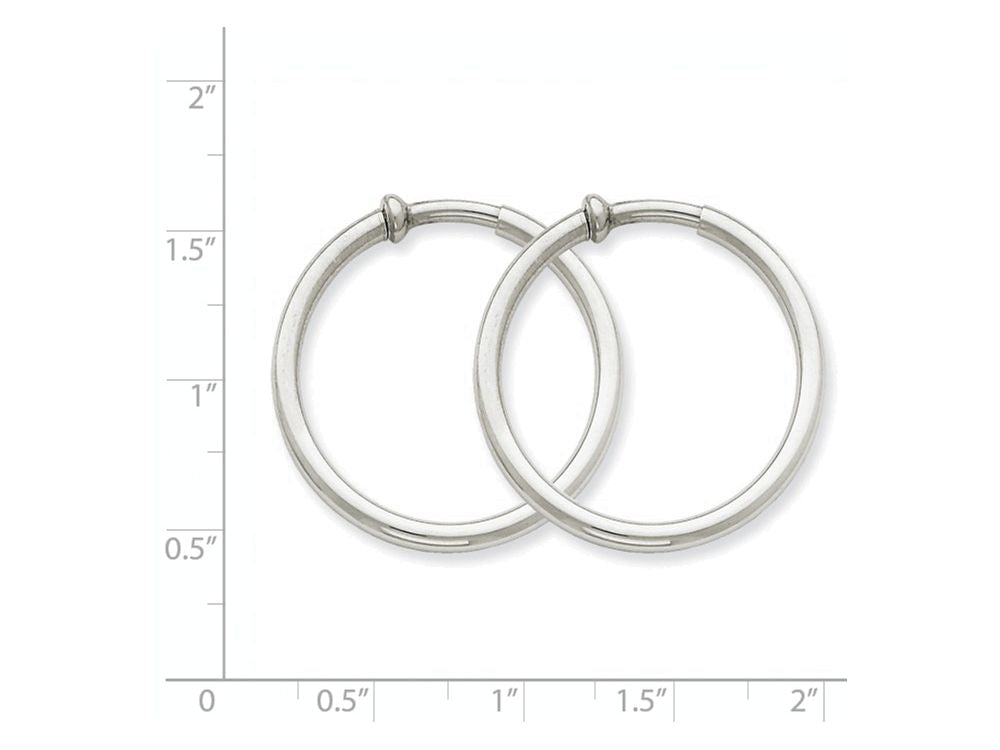 FJC Finejewelers 14k White Gold Non-pierced Earring Hoops Earrings