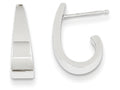 FJC Finejewelers 14k White Gold Polished J-hoop Post Earrings