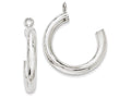 FJC Finejewelers 14k White Gold Polished Tube Hoop Earring Jackets
