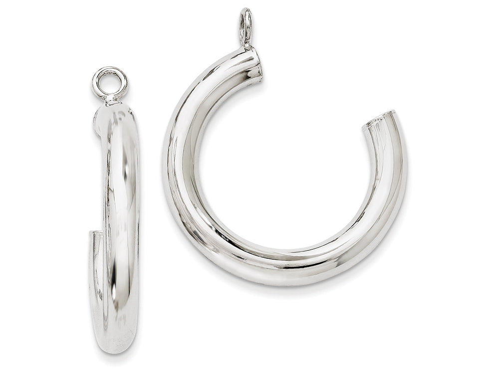 FJC Finejewelers 14k White Gold Polished Tube Hoop Earring Jackets