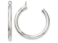 FJC Finejewelers 14k White Gold Polished Tube Hoop Earring Jackets