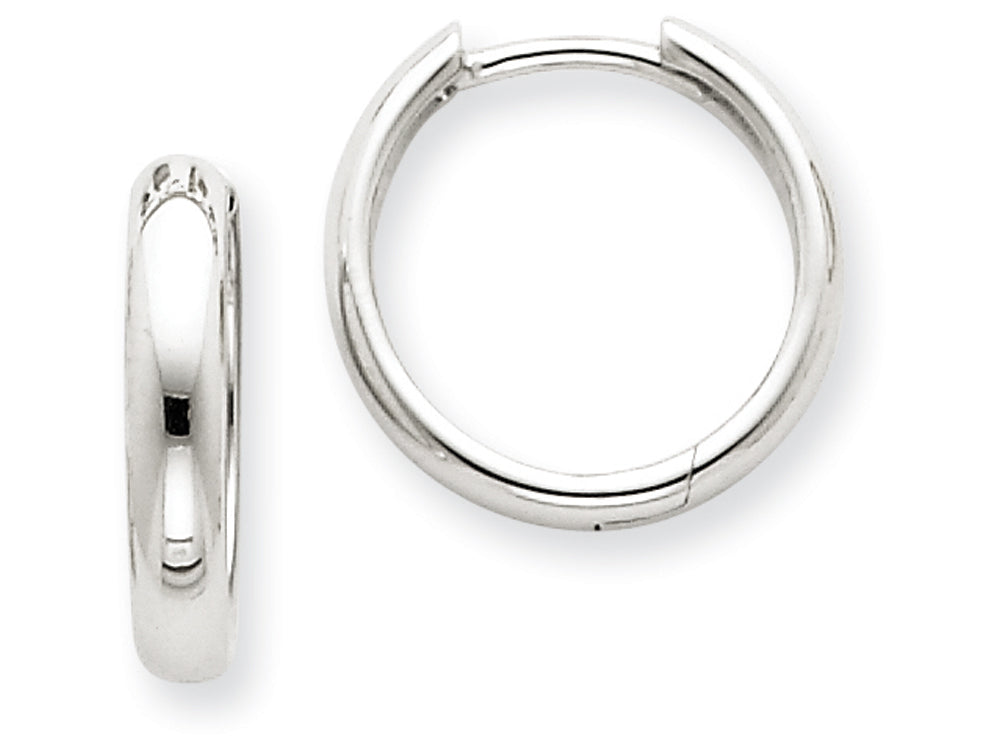 FJC Finejewelers 14k White Gold Hinged Hoop Earrings