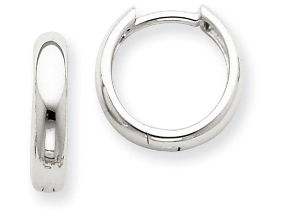 FJC Finejewelers 14k White Gold Hinged Hoop Earrings