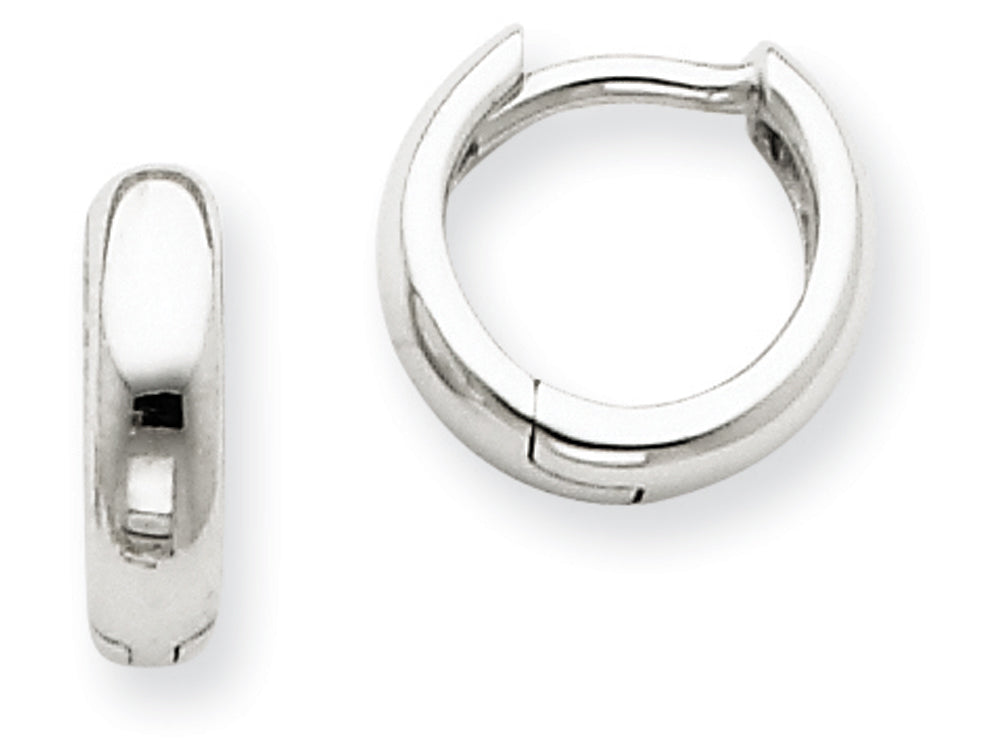 FJC Finejewelers 14k White Gold Hinged Hoop Earrings