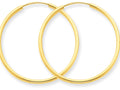 FJC Finejewelers 14k Yellow Gold 1.5mm Polished Round Endless Hoop Earrings