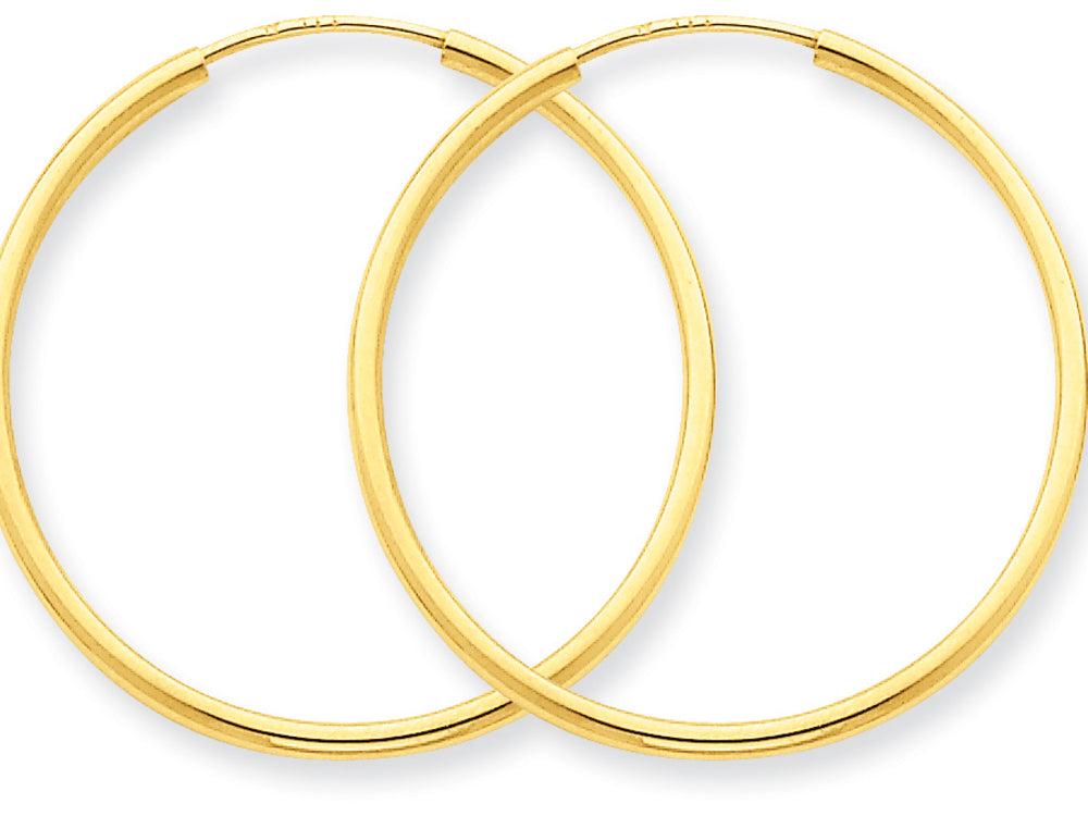 FJC Finejewelers 14k Yellow Gold 1.5mm Polished Round Endless Hoop Earrings