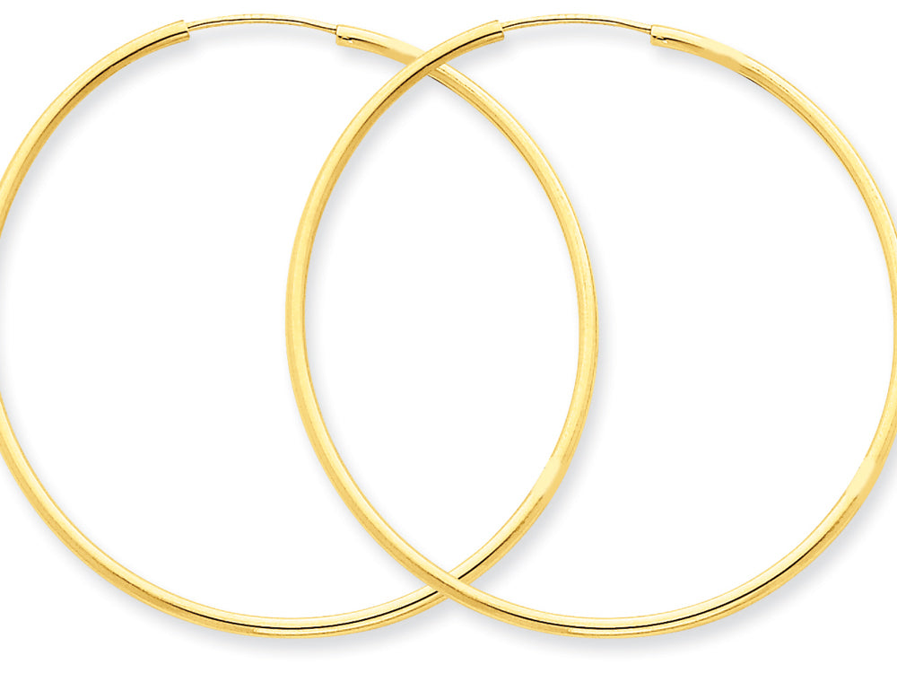 FJC Finejewelers 14k Yellow Gold 1.5mm Polished Round Endless Hoop Earrings