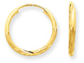 FJC Finejewelers 14k Yellow Gold 1.5mm Satin Bright-cut Endless Hoop Earrings