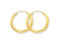 FJC Finejewelers 14k Yellow Gold 2mm Satin Bright-cut Endless Hoop Earrings