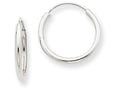 FJC Finejewelers 14k White Gold 1.5mm Polished Endless Hoop Earrings