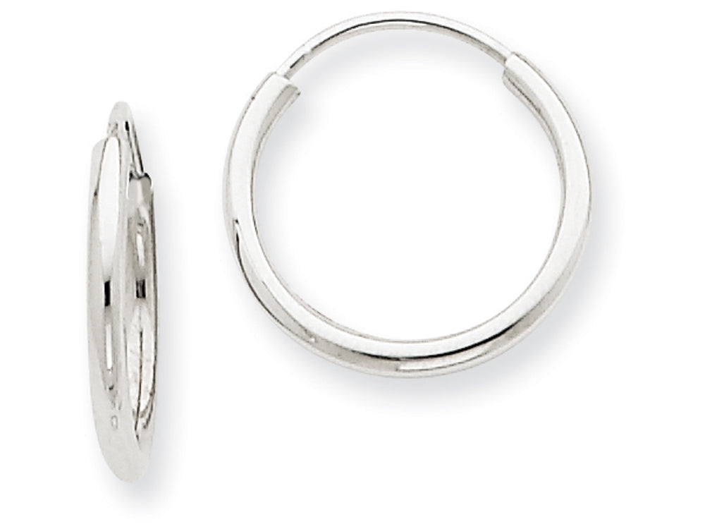 FJC Finejewelers 14k White Gold 1.5mm Polished Endless Hoop Earrings