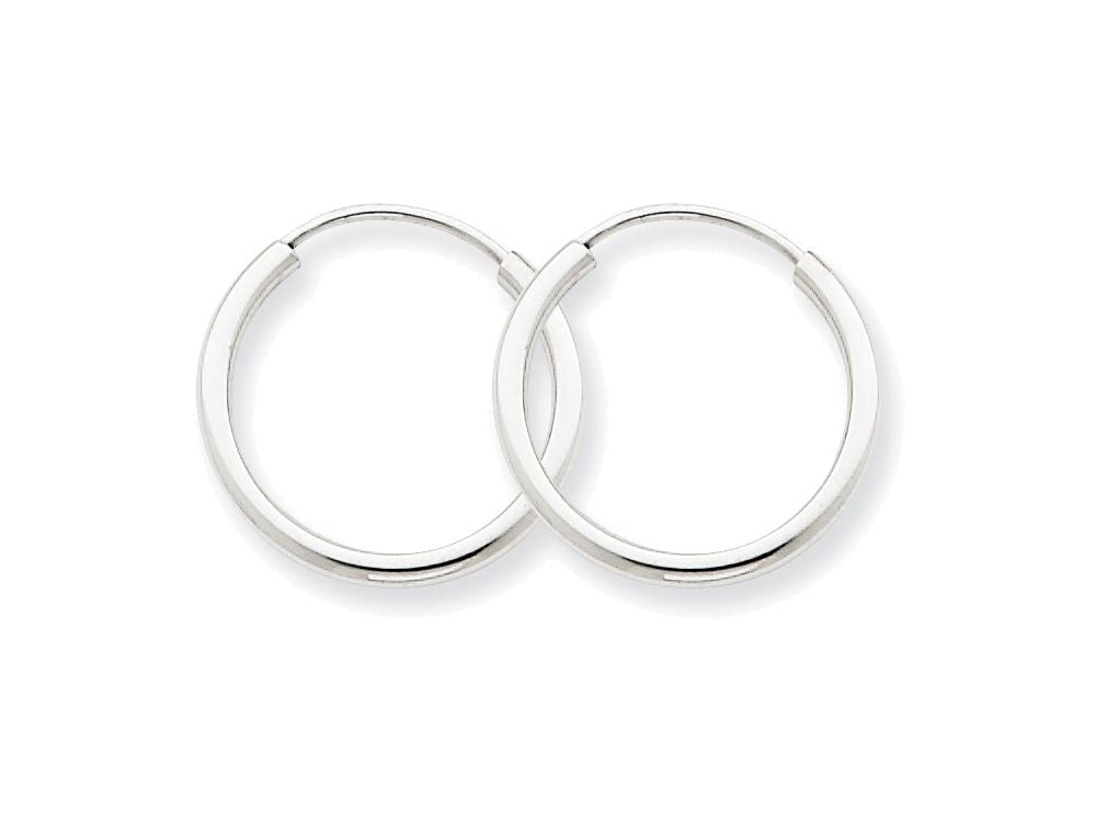 FJC Finejewelers 14k White Gold 1.5mm Polished Endless Hoop Earrings