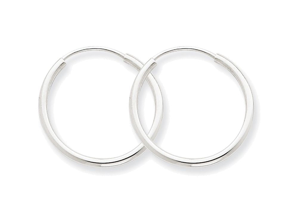 FJC Finejewelers 14k White Gold 1.5mm Polished Endless Hoop Earrings