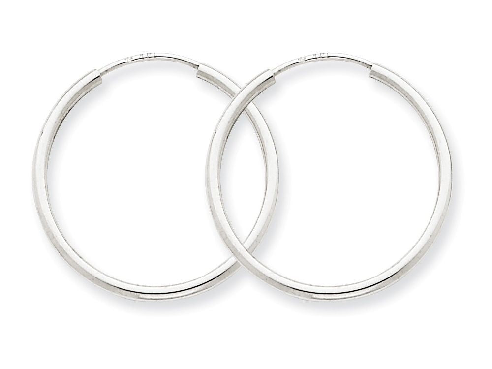 FJC Finejewelers 14k White Gold 1.5mm Polished Endless Hoop Earrings
