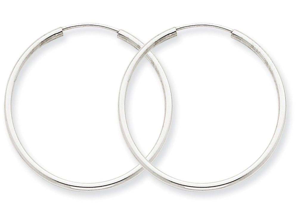 FJC Finejewelers 14k White Gold 1.5mm Polished Endless Hoop Earrings