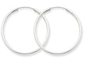 FJC Finejewelers 14k White Gold 1.5mm Polished Endless Hoop Earrings