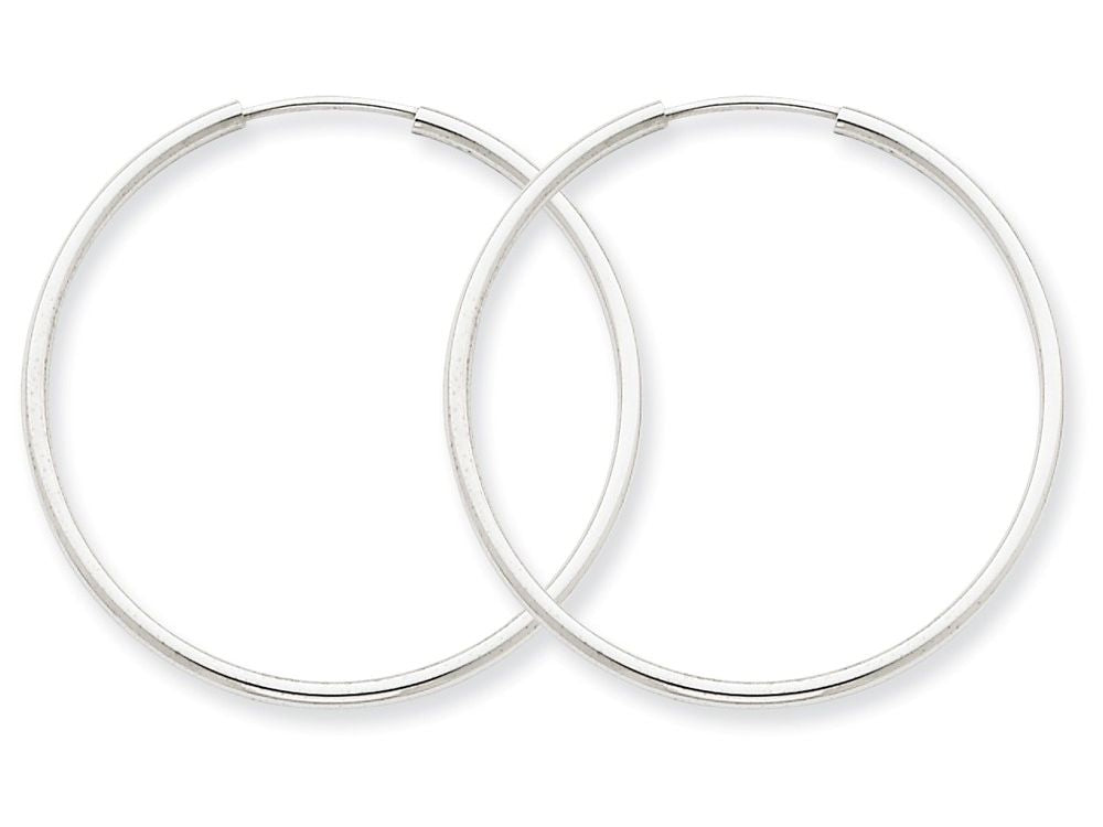 FJC Finejewelers 14k White Gold 1.5mm Polished Endless Hoop Earrings