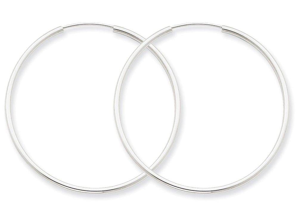 FJC Finejewelers 14k White Gold 1.5mm Polished Endless Hoop Earrings