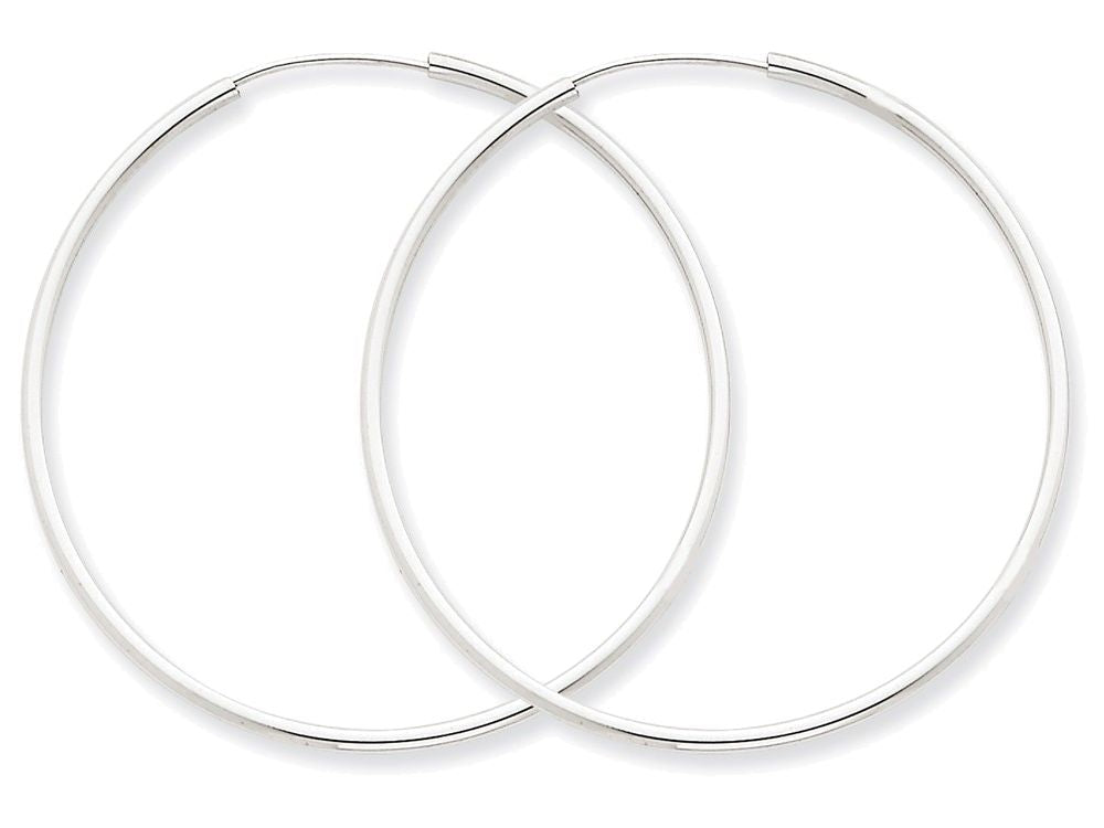 FJC Finejewelers 14k White Gold 1.5mm Polished Endless Hoop Earrings