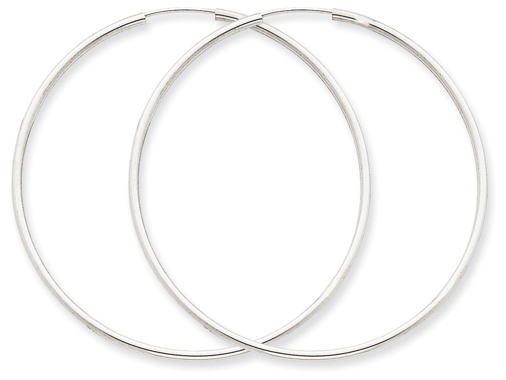 FJC Finejewelers 14k White Gold 1.5mm Polished Endless Hoop Earrings