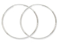 FJC Finejewelers 14k White Gold 1.5mm Bright-cut Endless Hoop Earrings