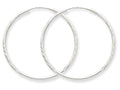 FJC Finejewelers 14k White Gold 1.5mm Bright-cut Endless Hoop Earrings