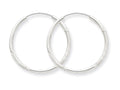 FJC Finejewelers 14k White Gold 1.5mm Bright-cut Endless Hoop Earrings