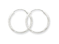 FJC Finejewelers 14k White Gold 1.5mm Bright-cut Endless Hoop Earrings