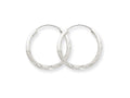 FJC Finejewelers 14k White Gold 1.5mm Bright-cut Endless Hoop Earrings