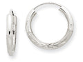 FJC Finejewelers 14k White Gold 2mm Bright-cut Endless Hoop Earrings